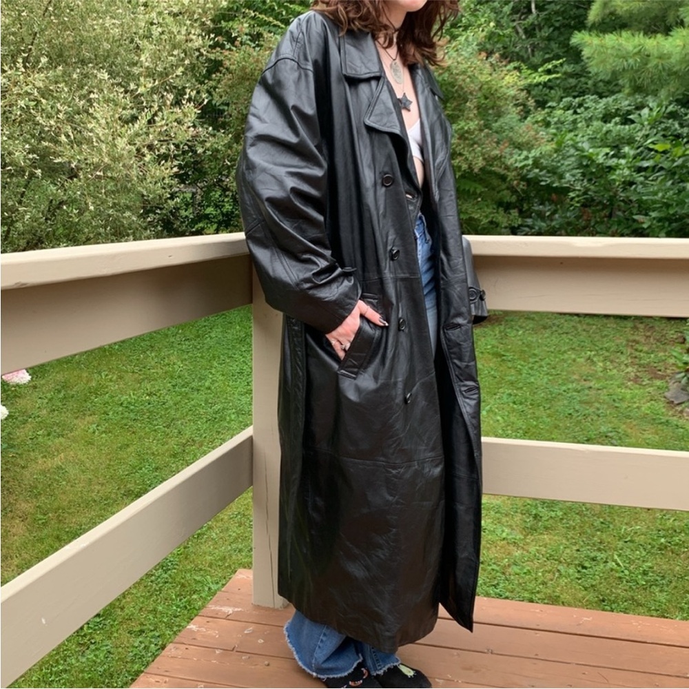 📌 NWOT Vintage Wilson’s Leather Trench Coat